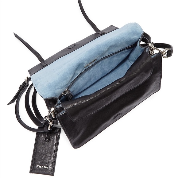 Prada studded leather shoulder bag in Black - Picture 6 of 14